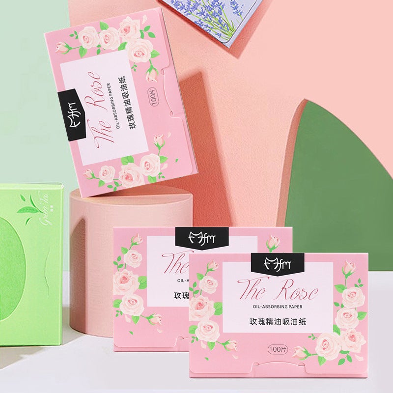 /10Y Oil-Absorbing Paper Ad1S74-Rose Style Facial Wipes Portable Facial Tissue For Men To Remove Oil From The Face - Image 2